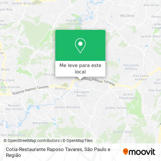 Cotia-Restaurante Raposo Tavares mapa