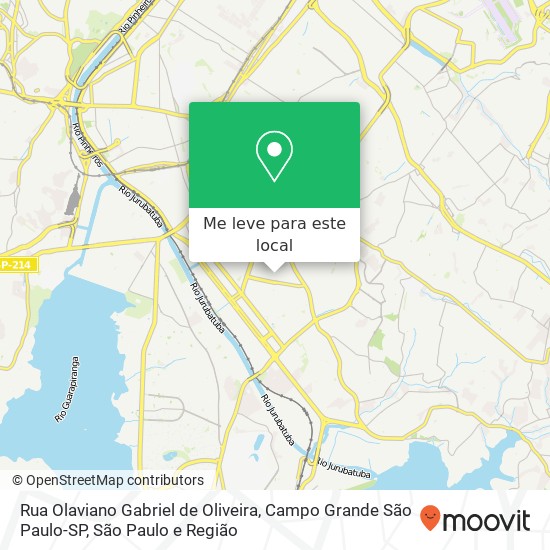 Rua Olaviano Gabriel de Oliveira, Campo Grande São Paulo-SP mapa