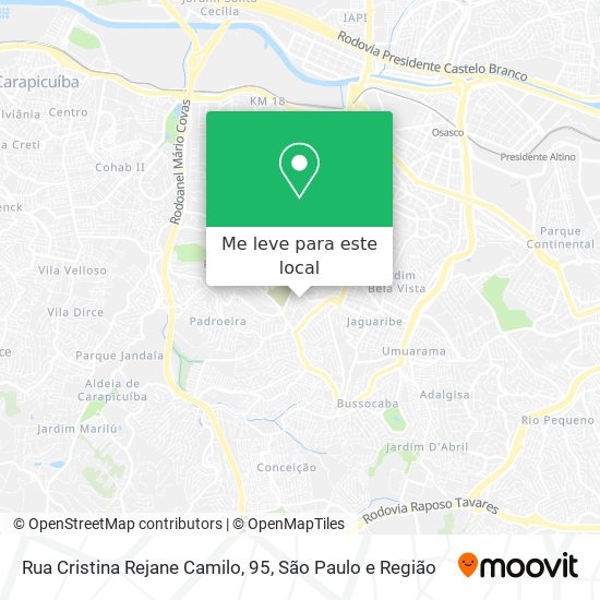 Rua Cristina Rejane Camilo, 95 mapa