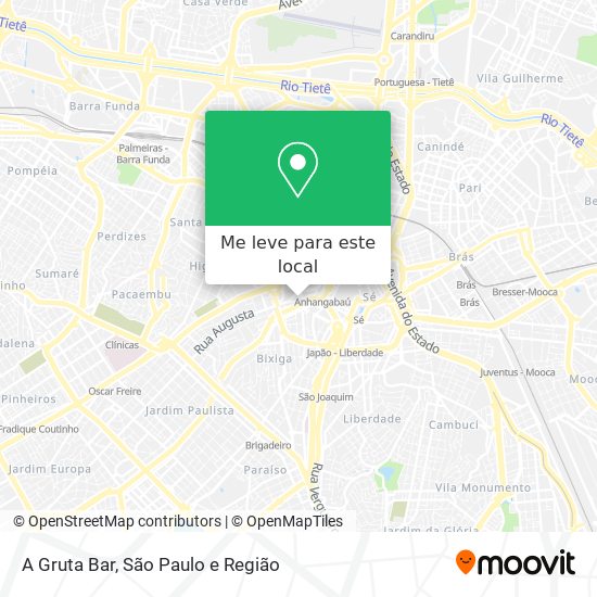 A Gruta Bar mapa