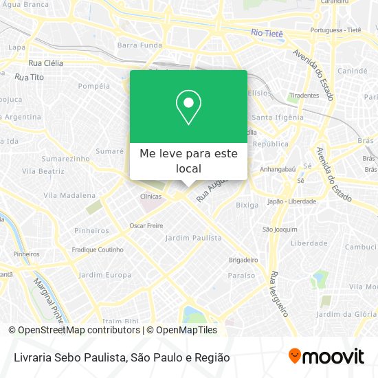 Livraria Sebo Paulista mapa