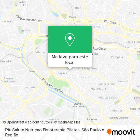 Più Salute Nutriçao Fisioterapia Pilates mapa
