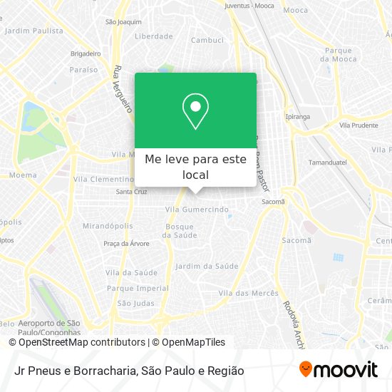 Jr Pneus e Borracharia mapa