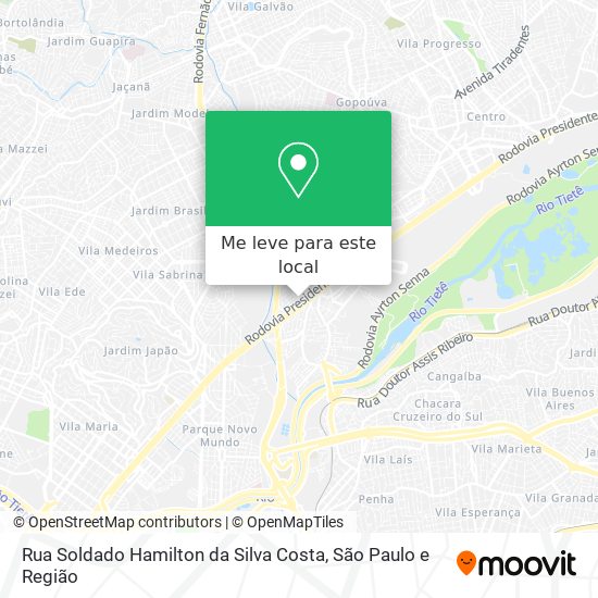 Rua Soldado Hamilton da Silva Costa mapa