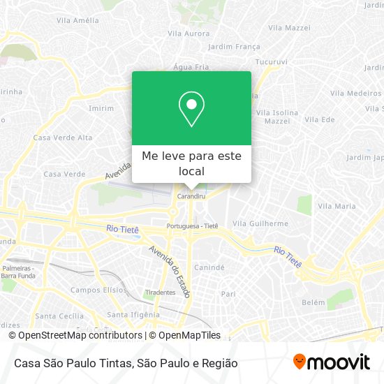 Casa São Paulo Tintas mapa