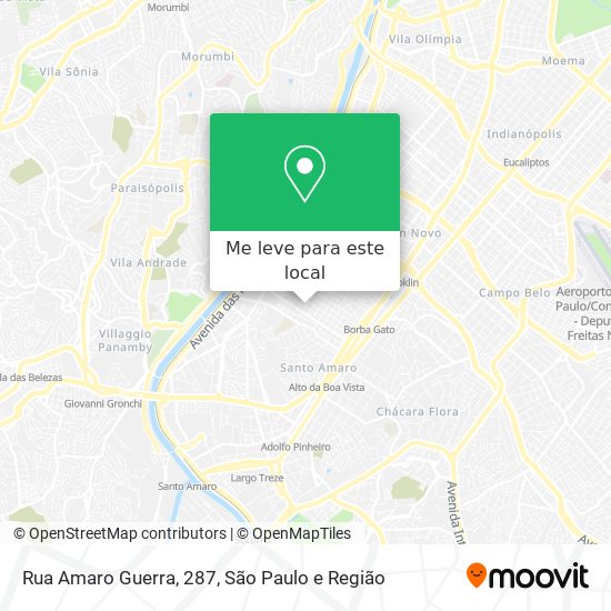 Rua Amaro Guerra, 287 mapa