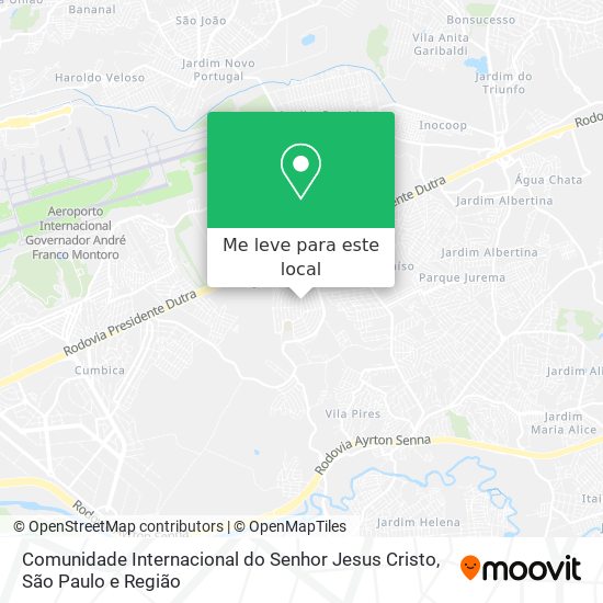 Comunidade Internacional do Senhor Jesus Cristo mapa