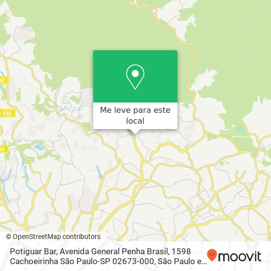 Potiguar Bar, Avenida General Penha Brasil, 1598 Cachoeirinha São Paulo-SP 02673-000 mapa