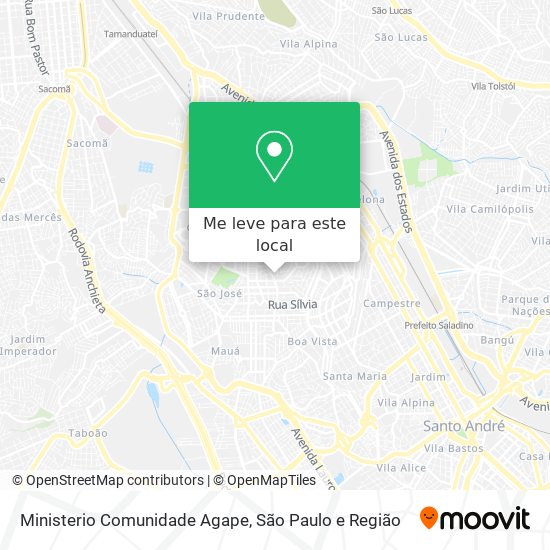 Ministerio Comunidade Agape mapa