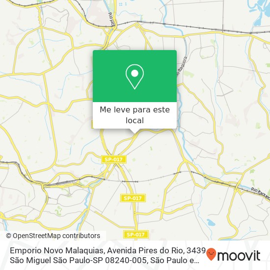 Emporio Novo Malaquias, Avenida Pires do Rio, 3439 São Miguel São Paulo-SP 08240-005 mapa