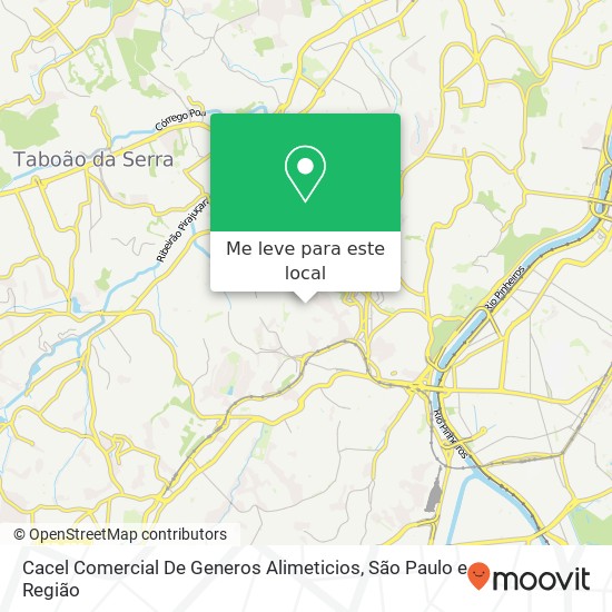 Cacel Comercial De Generos Alimeticios, Rua Mário Linhares, 719 Campo Limpo São Paulo-SP 05736-160 mapa