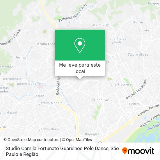 Studio Camila Fortunato Guarulhos Pole Dance mapa