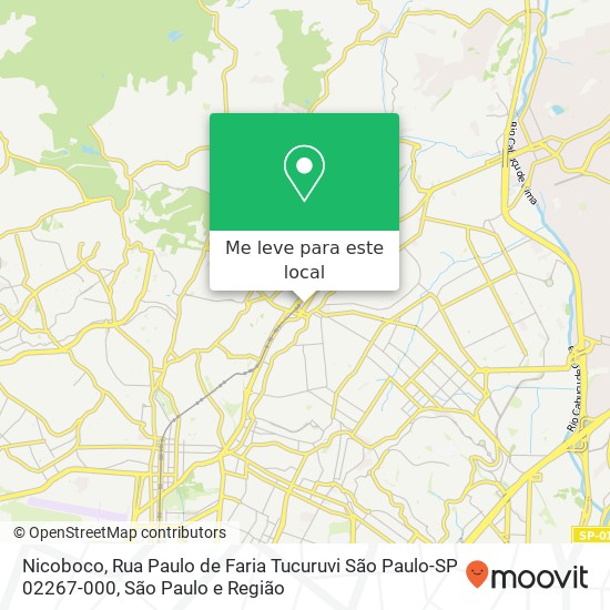 Nicoboco, Rua Paulo de Faria Tucuruvi São Paulo-SP 02267-000 mapa