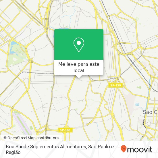 Boa Saude Suplementos Alimentares, Rua Santa Cruz, 1772 Cursino São Paulo-SP 04121-001 mapa