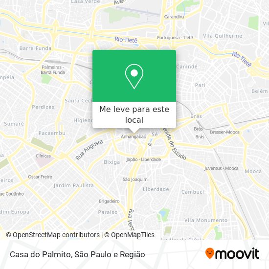 Casa do Palmito mapa