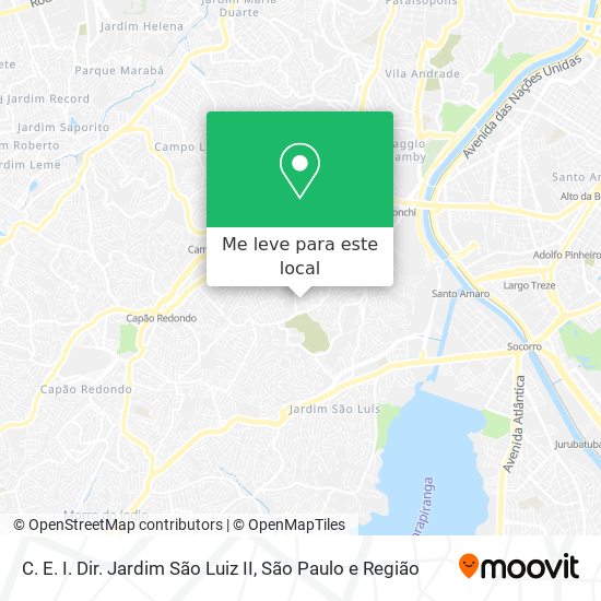 C. E. I. Dir. Jardim São Luiz II mapa