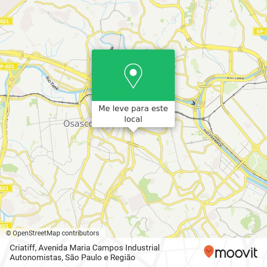 Criatiff, Avenida Maria Campos Industrial Autonomistas mapa