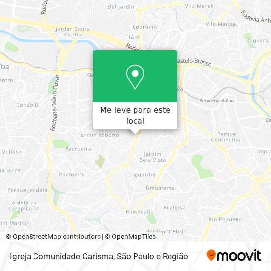 Igreja Comunidade Carisma mapa