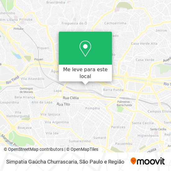 Simpatia Gaúcha Churrascaria mapa