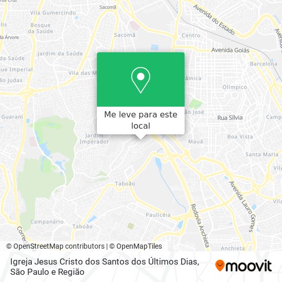 Igreja Jesus Cristo dos Santos dos Últimos Dias mapa