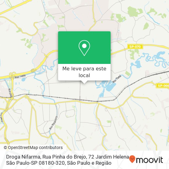 Droga Nifarma, Rua Pinha do Brejo, 72 Jardim Helena São Paulo-SP 08180-320 mapa