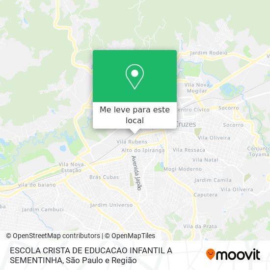 ESCOLA CRISTA DE EDUCACAO INFANTIL A SEMENTINHA mapa