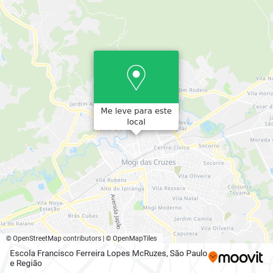 Escola Francisco Ferreira Lopes McRuzes mapa