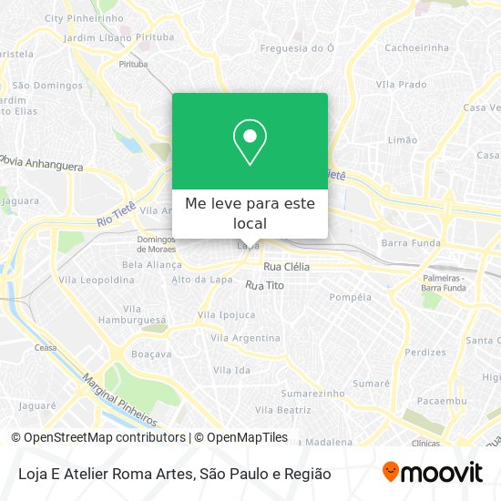 Loja E Atelier Roma Artes mapa