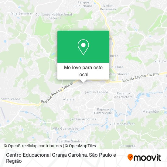 Centro Educacional Granja Carolina mapa