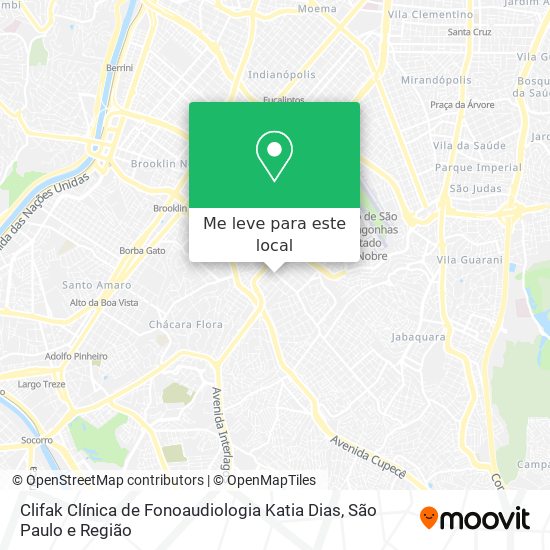 Clifak Clínica de Fonoaudiologia Katia Dias mapa