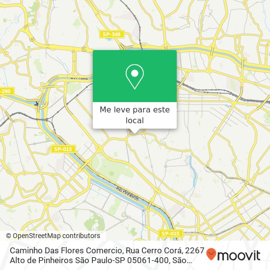 Caminho Das Flores Comercio, Rua Cerro Corá, 2267 Alto de Pinheiros São Paulo-SP 05061-400 mapa