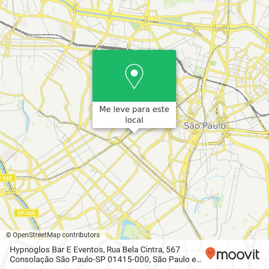 Hypnoglos Bar E Eventos, Rua Bela Cintra, 567 Consolação São Paulo-SP 01415-000 mapa