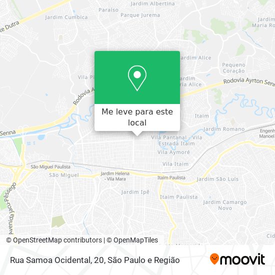 Rua Samoa Ocidental, 20 mapa