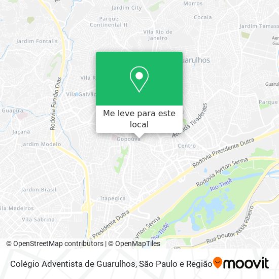 Colégio Adventista de Guarulhos mapa