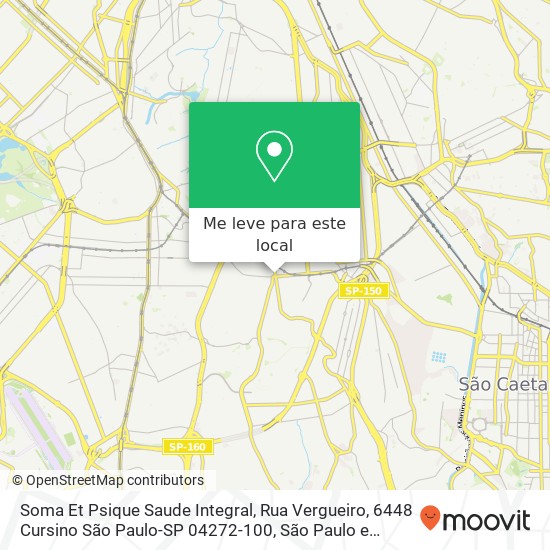Soma Et Psique Saude Integral, Rua Vergueiro, 6448 Cursino São Paulo-SP 04272-100 mapa