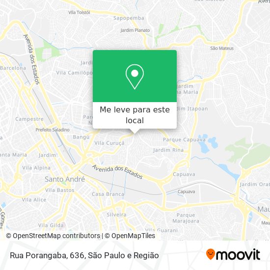 Rua Porangaba, 636 mapa