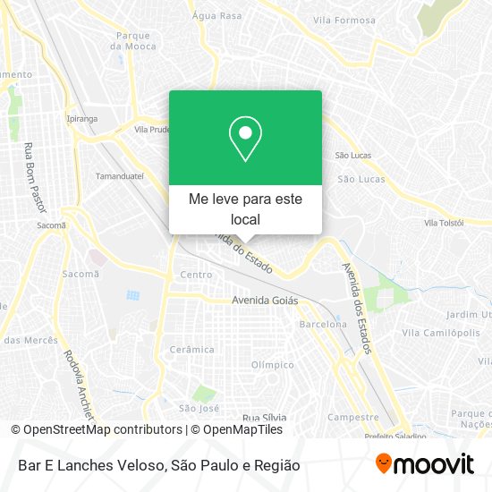 Bar E Lanches Veloso mapa