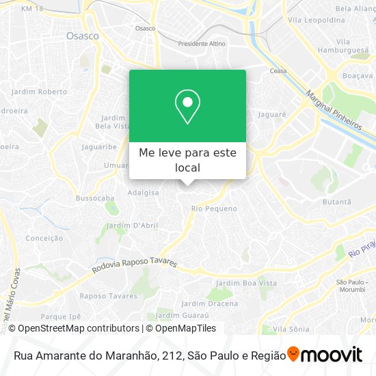 Rua Amarante do Maranhão, 212 mapa