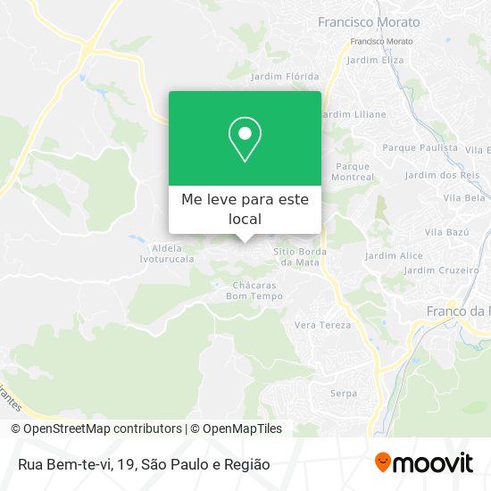 Rua Bem-te-vi, 19 mapa