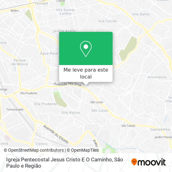 Igreja Pentecostal Jesus Cristo E O Caminho mapa