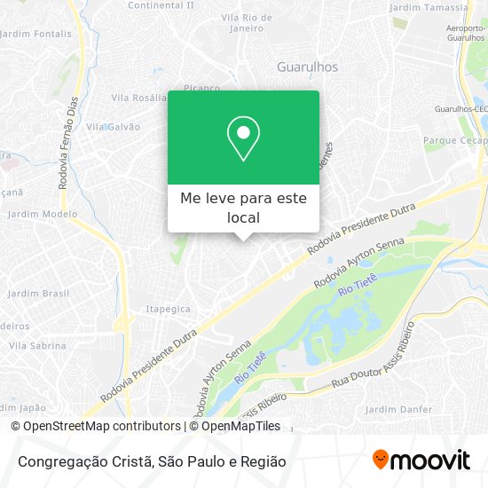 Congregação Cristã mapa