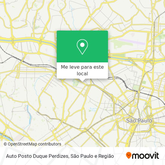 Auto Posto Duque Perdizes mapa
