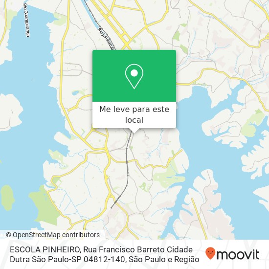 ESCOLA PINHEIRO, Rua Francisco Barreto Cidade Dutra São Paulo-SP 04812-140 mapa