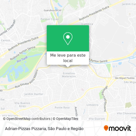 Adrian-Pizzas Pizzaria mapa