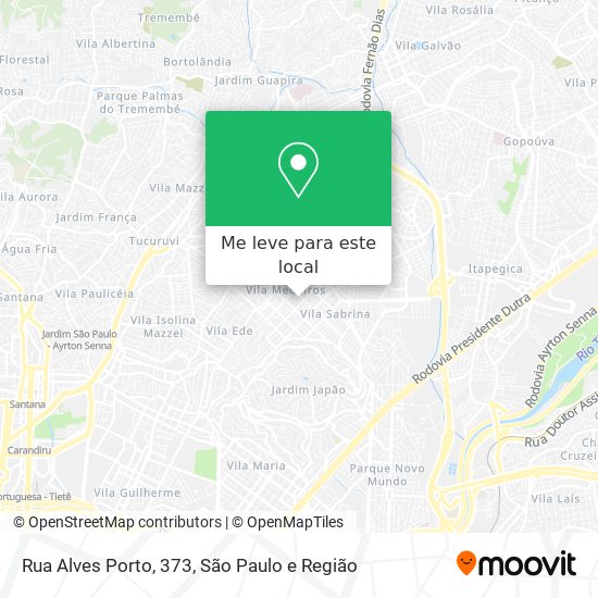 Rua Alves Porto, 373 mapa