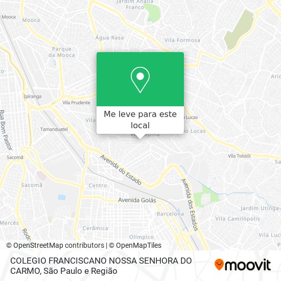 COLEGIO FRANCISCANO NOSSA SENHORA DO CARMO mapa