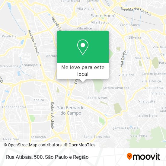 Rua Atibaia, 500 mapa