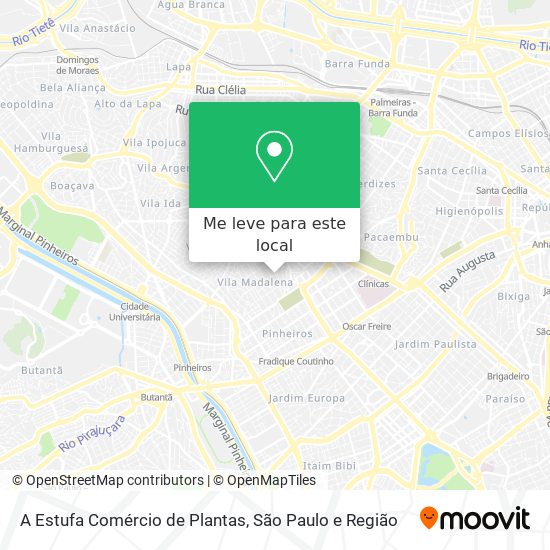 A Estufa Comércio de Plantas mapa