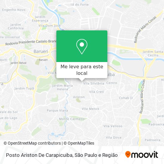 Posto Ariston De Carapicuiba mapa