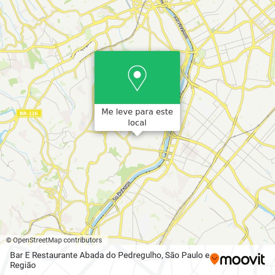 Bar E Restaurante Abada do Pedregulho mapa